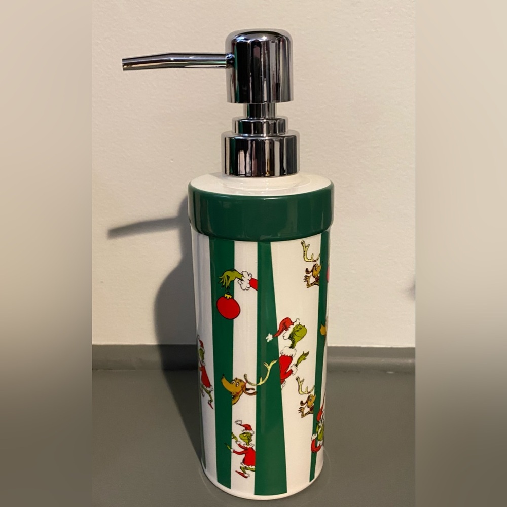 Dr. Seuss Festive Green and White Soap Dispenser